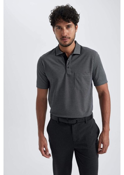 Regular Fit Basic Kısa Kollu Polo Tişört X7133AZ23SM