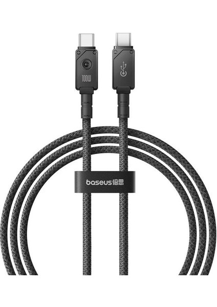 1mt 100W Mega Hızlı Type-C To Type Şarj Kablosu, E-Marker Çipli Aramid Fiber Kablolu Type C Kablo