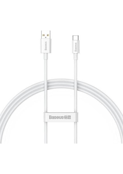 1mt 6A 100W Mega Hızlı USB To Type C Şarj ve Data Kablosu, Akım ve Isı Korumalı Type C Kablo
