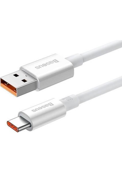 1mt 6A 100W Mega Hızlı USB To Type C Şarj ve Data Kablosu, Akım ve Isı Korumalı Type C Kablo