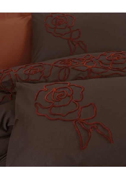 Brode Ranforce Çift Kişilik Nevresim Takımı Rosen Kiremit fiyatları