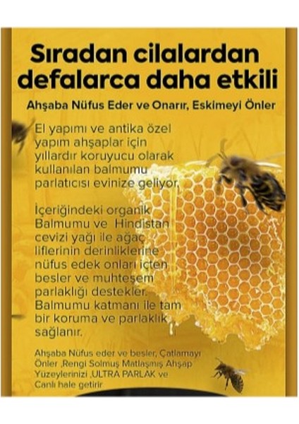 Beeswax Ahşap Onarıcı Parlatıcı Koruyucu Tekli 150Ml