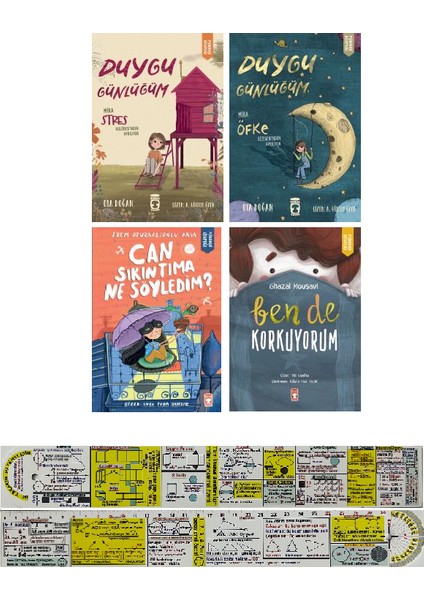 Duygu Günlüğüm Öfke - Stres - Zorbalık Can Sıkıntıma Ne Söyledim? - Ben de Korkuyorum 4 Kitap - Matematik Öğreten Ayraç