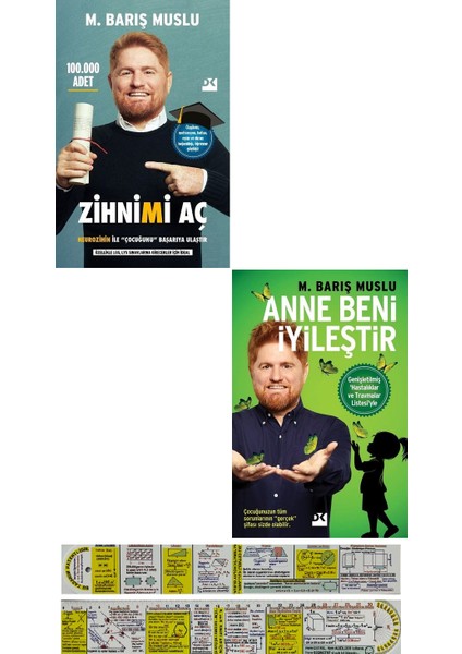 Zihnimi Aç - Anne Beni Iyileştir - 2 Kitap - Barış Muslu + Matematik Öğreten Ayraç