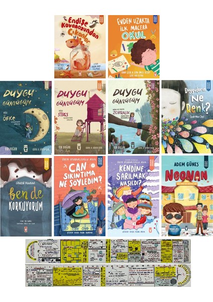 Endişe Kavanozundan Çıkanlar - Evden Uzakta İlk Macera - Öfke - Stres - Zorbalık - Duyguların Ne Renk? - Ben de Korkuyorum - Can Sıkıntıma Ne Söyledim? - Kendine Sarılmak Nasıldı? - Noonan 10'lu Set