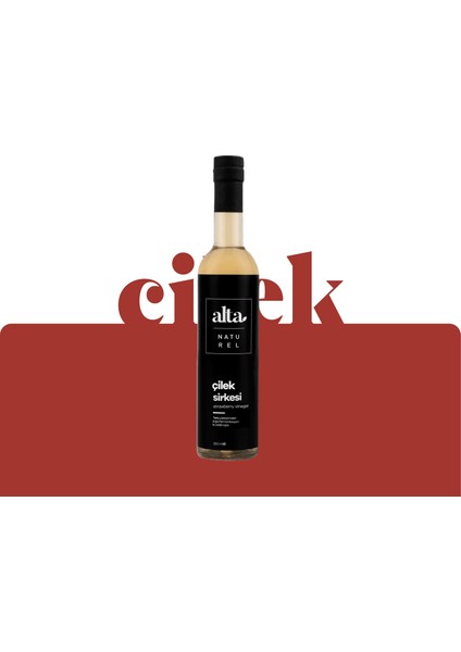 Doğal Fermantasyon Çilek Sirkesi 250 ml