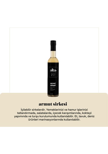 Doğal Fermente Armut Sirkesi 250ML fiyatları