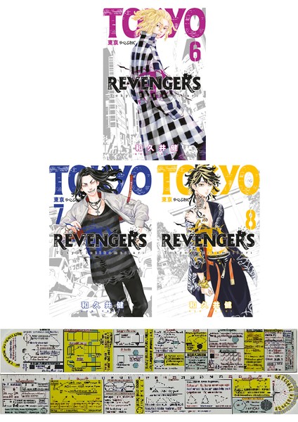 Tokyo Revengers 6. - 7. - 8. Ciltler Manga Seti - Ken Vakui - Matematik Öğreten Ayraç