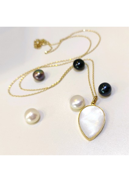 Sedef Taşlı Kolye 14 Ayar Altın HD VİDEOLU fiyatları