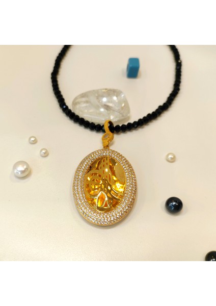 Oval Tuğralı Kolye 14 Ayar Altın HD VİDEOLU fiyatları