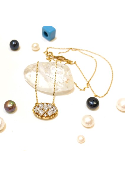 Dağınık Taşlı Kolye 14 Ayar Altın HD VİDEOLU fiyatları