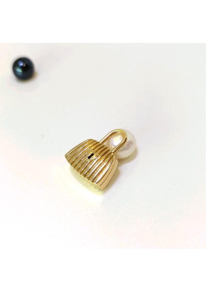 Asma Kilit İstirideye Çanta Kolye Ucu 14 Ayar Altın HD VİDEOLU