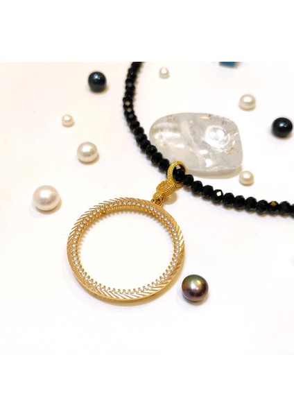 Teklik Tam Altın Çerçevesi Kolye Ucu 14 Ayar Altın HD VİDEOLU