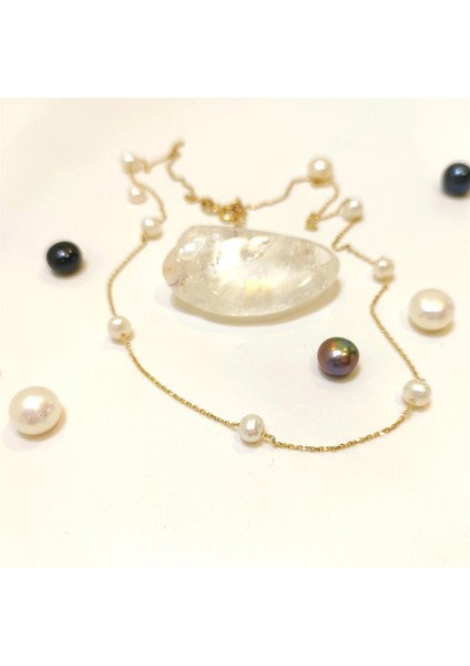 İnci Kolye 14 Ayar Altın HD VİDEOLU