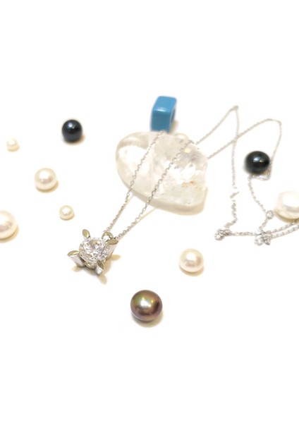 Extra Büyük Tek Taş Kolye 14 Ayar Altın HD VİDEOLU