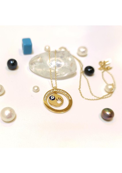 Doğum Hediyesi Bebek Eli Gözlü Kolye 14 Ayar Altın HD VİDEOLU modelleri