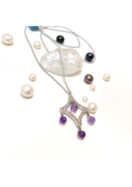 Ametis Taşlı Kolye 14 Ayar Altın HD VİDEOLU fiyatları