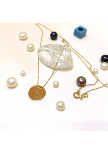 13mm Levha Kolye 14 Ayar Altın HD VİDEOLU