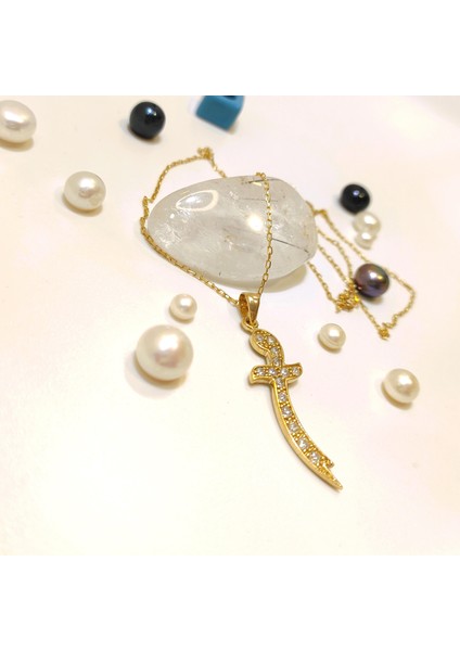 HZ. Alinin Kılıcı Kolye 14 Ayar Altın HD VİDEOLU