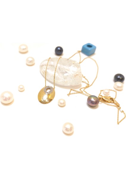 Oval Kolye 14 Ayar Altın HD VİDEOLU