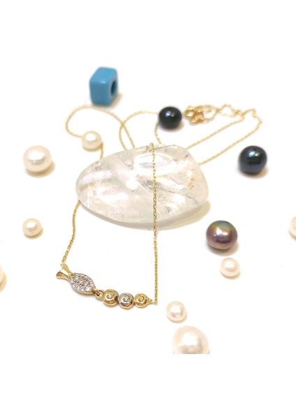 Balık Kolye 14 Ayar Altın HD VİDEOLU