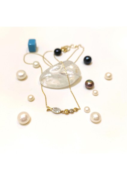 Balık Kolye 14 Ayar Altın HD VİDEOLU modelleri