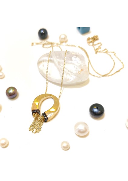 Püsküllü Semer Kolye 14 Ayar Altın HD VİDEOLU