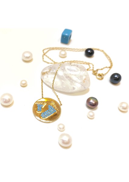 Doğum Hediyesi Bebek Ayağı Kolye 14 Ayar Altın HD VİDEOLU