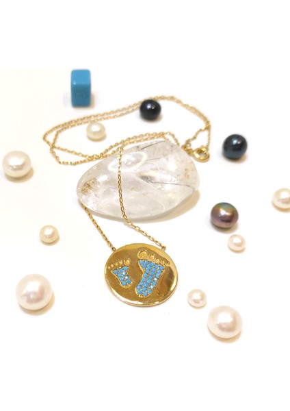 Doğum Hediyesi Bebek Ayağı Kolye 14 Ayar Altın HD VİDEOLU fiyatları