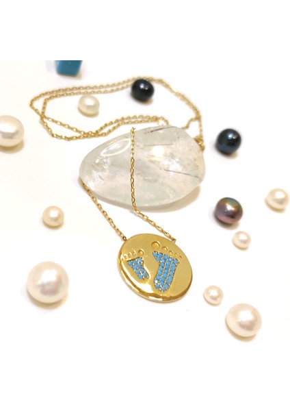 Doğum Hediyesi Bebek Ayağı Kolye 14 Ayar Altın HD VİDEOLU modelleri