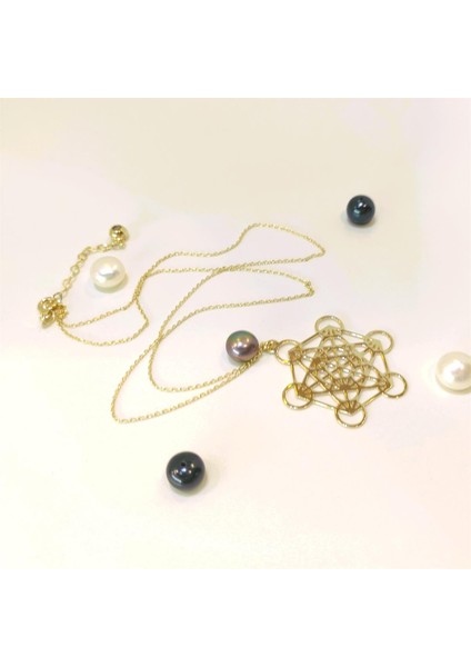 Metatron Küpü Yaratılışın Geometrisi Kolye 14 Ayar Altın HD VİDEOLU modelleri