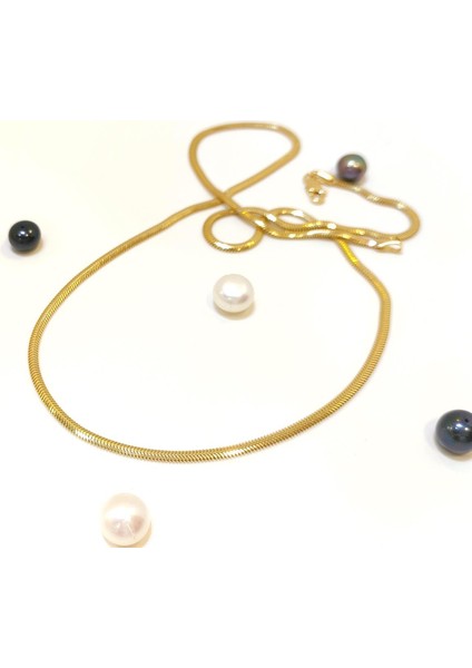 2.1mm 50cm Balık Sırtı Tombul Zincir Kolye 14 Ayar Altın HD VİDEOLU