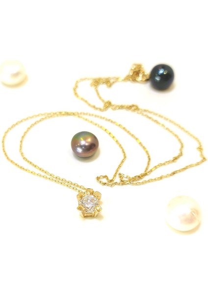 Tek Taş Kolye 14 Ayar Altın HD VİDEOLU