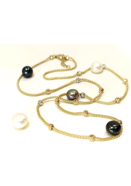 Dorika Toplu Popcorn Zincirli Kolye 14 Ayar Altın HD VİDEOLU fiyatları