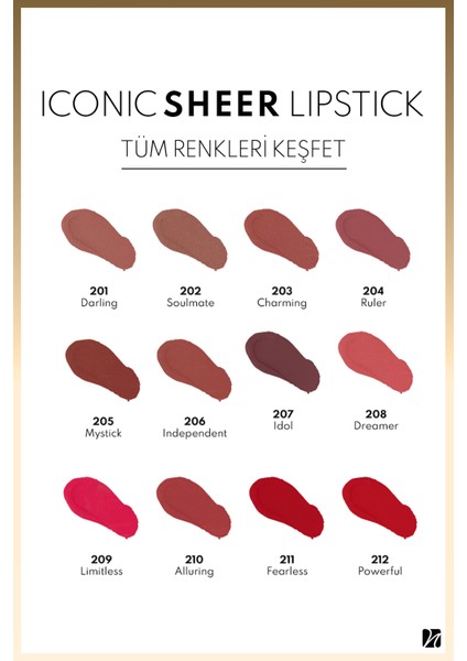 Iconic Sheer Lipstick Nemlendirici Parlak Ruj 202 Soulmate - Nude