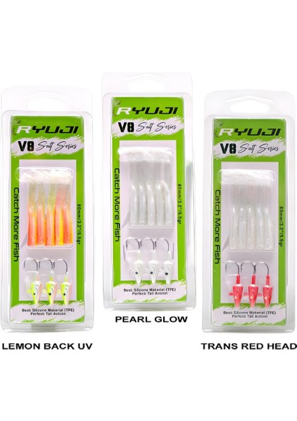 V8 8cm 5.5gr Silikon Yem