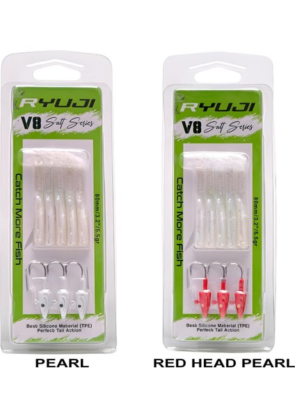 V8 8cm 5.5gr Silikon Yem
