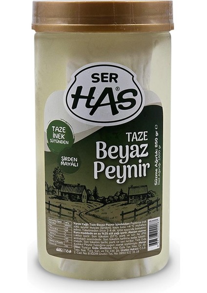 Serhas Yarım Yağlı Taze Beyaz Peynir Köy Tipi 850 g