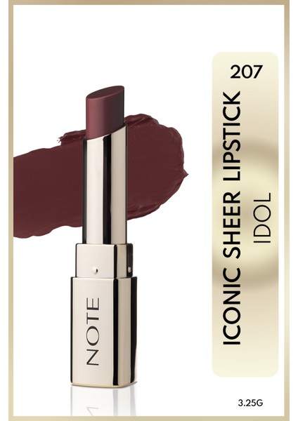 Iconic Sheer Lipstick Nemlendirici Parlak Ruj 207 Idol - Kahverengi