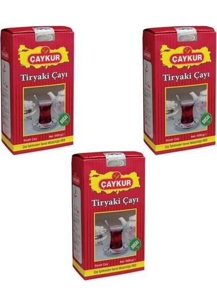 Çaykur - Tiryaki Çay 1kg - 3 Paket