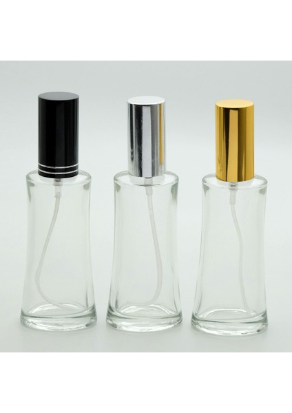 Parfüm Şişesi 50 ml (3 Adet) Siyah Kapak Plastik Valf Eyfel Boş Şişe fiyatları