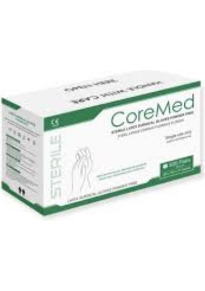 Core Med - Cerrahi Eldiven Pudrasız No: 8 - 50 Adet