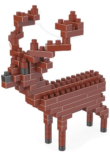 Sika Deer Desen Yapı Blosu Embled Oyuncaklar (Yurt Dışından)