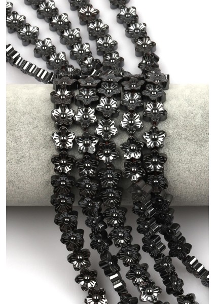 Hematit Dizi 10 mm Çiçek Model