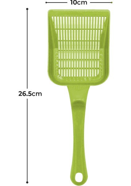 Aralıklı Plastik Kedi Kumu Küreği,temizleme Eleme Küreği Sarı