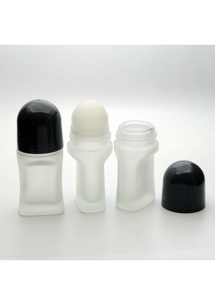 Parfüm Şişesi 50 ml (5 Adet) Buzlu Roll-On Boş Şişe