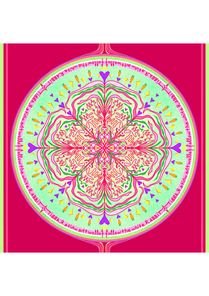 Mandala Series 4.1 mm Follow The White Rabbit Doğal Kauçuk Kaydırmaz Yoga Matı