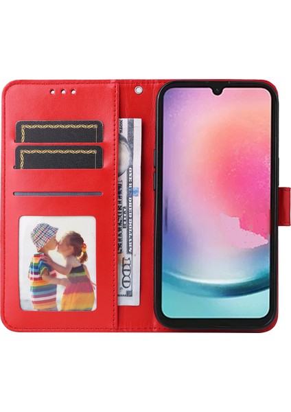 Samsung Galaxy A25 5g Deri Cüzdan Flip Stant Koruyucu Telefon Kapağı (Yurt Dışından)