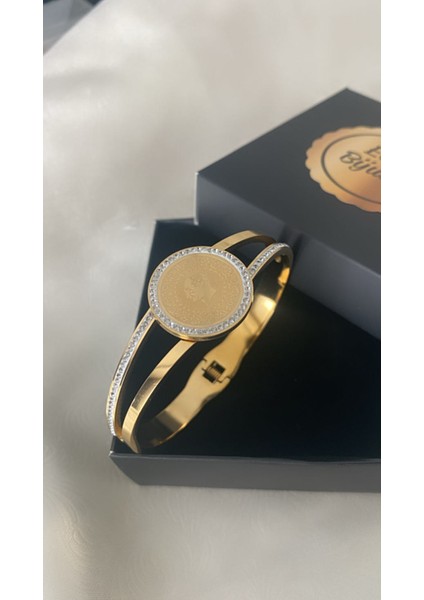 Çelik Altın Kaplama Kelepçe Bileklik fırsatları