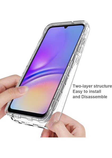 Cool-M Case Samsung Galaxy A05 4g Çizgi Anti-Çizgi Tpu+Pc Kapağı (Yurt Dışından)